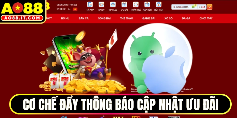 Cơ chế đẩy thông báo cập nhật ưu đãi kịp thời